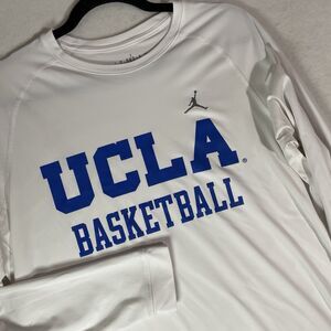 UCLA Bruins Air Jordan Long Sleeve Shirt Men's White Dri Fit Size L